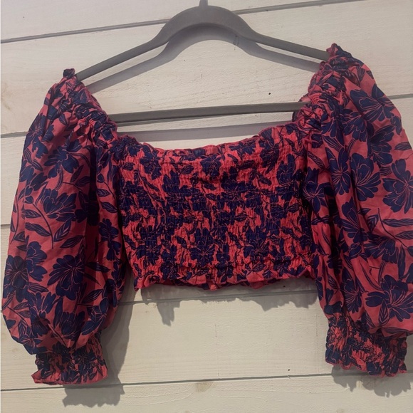 Lu Bella Vibrant Pink and Blue Crop Top with Chic Design - Picture 4 of 13